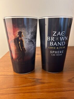 Zac Brown Band cups from their "Love & Fear"  Sphere Las Vegas. - Set of 2 NWOT